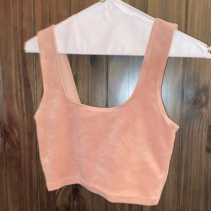 pink cropped tank